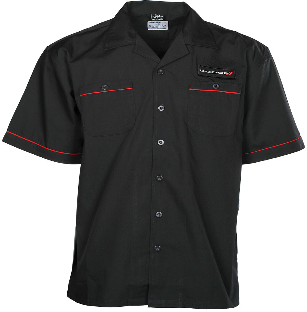 Dodge Logo Mechanic Type Style Button Down Work Crew Pit Shirt Official Licensed