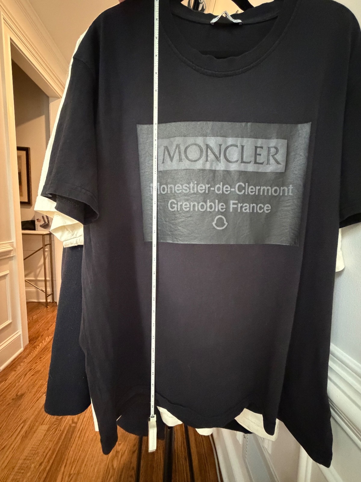 Authentic Moncler Grenoble Logo Tee Black Mens XXL Runs Small See Measurements gallery