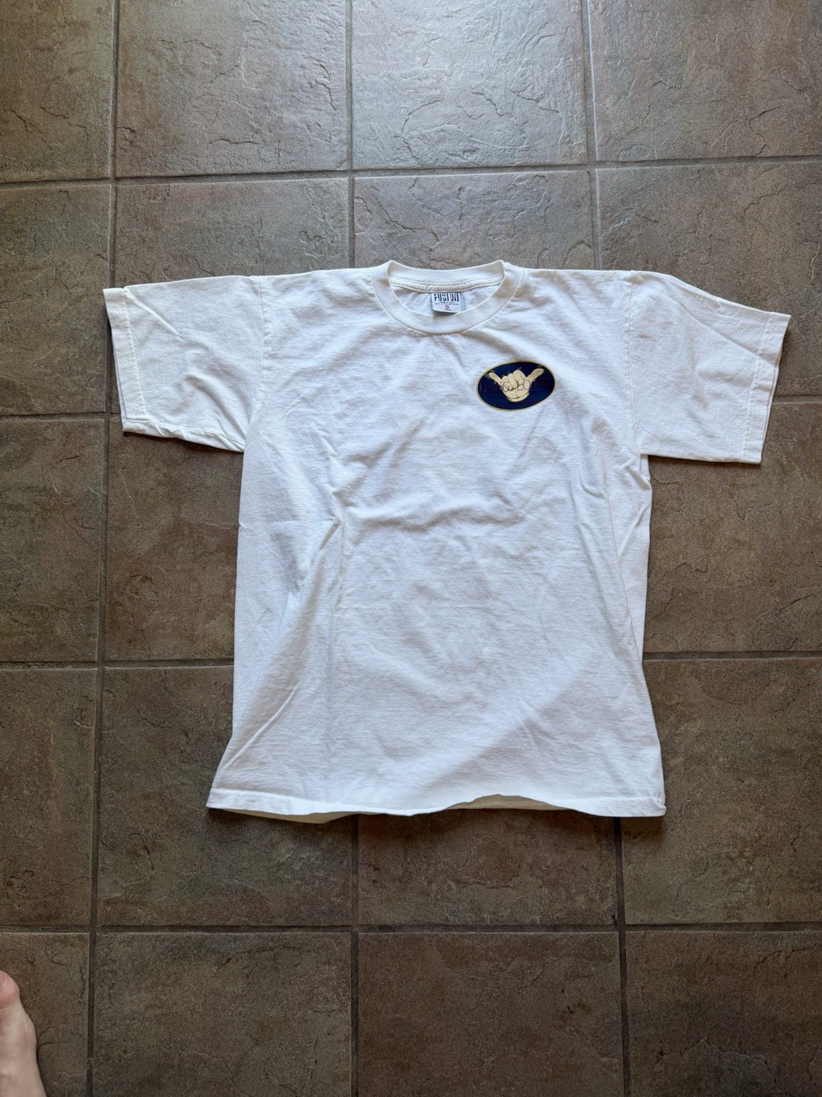 Vintage Hang Loose Hawaii & Company Blue Large Cotton T Shirt Large Made In USA gallery