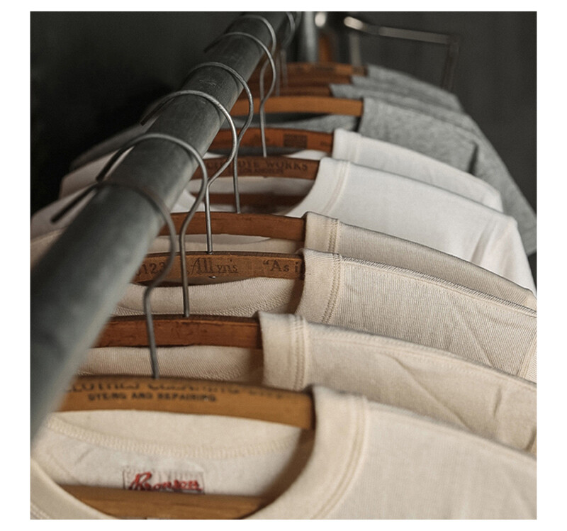 BRONSON Heavyweight Basic t Solid Cotton Loopwheel Tubular Athletic t Shirts Tee gallery