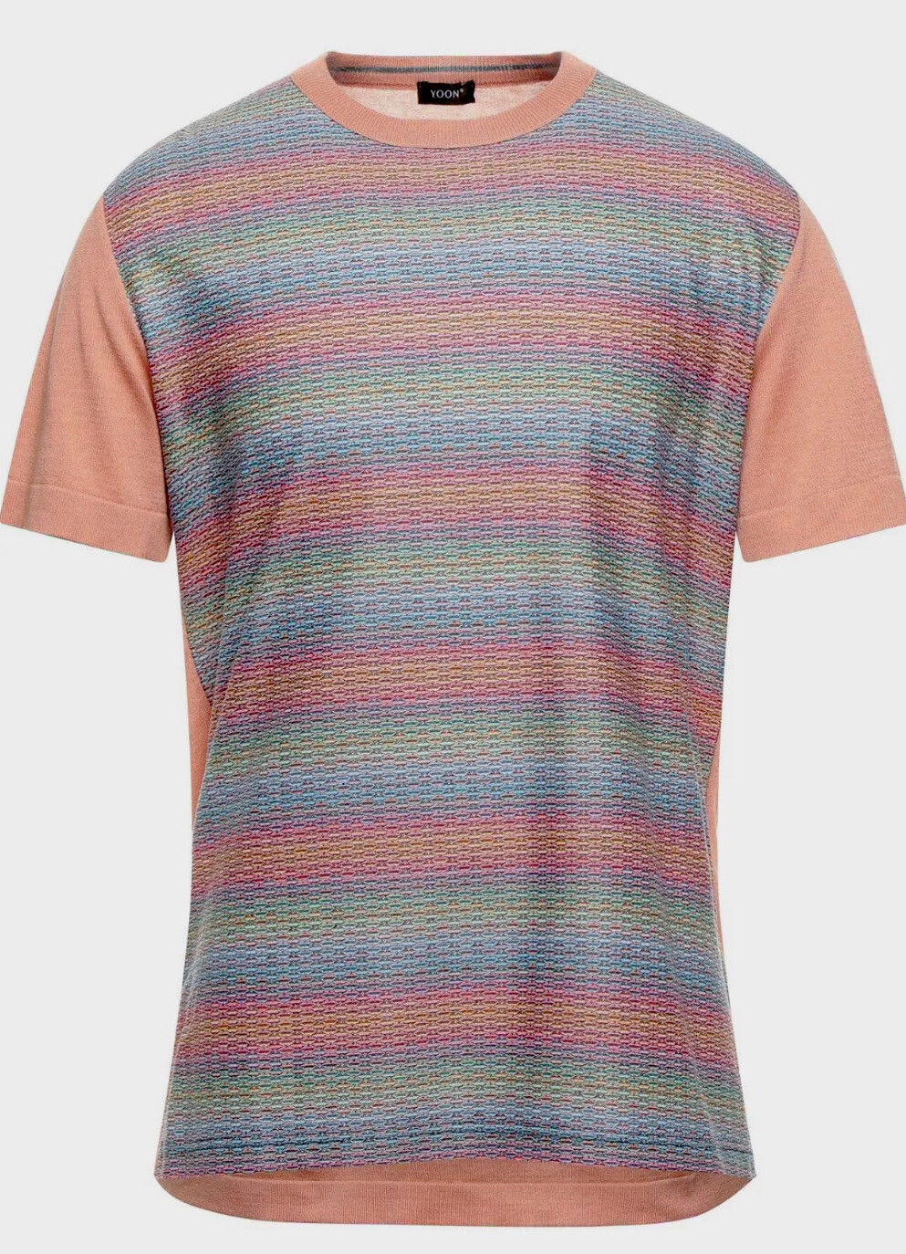Yoon Orange Pink Striped Italy Men's T-Shirt Shirt Size Us 46 EU 56 gallery