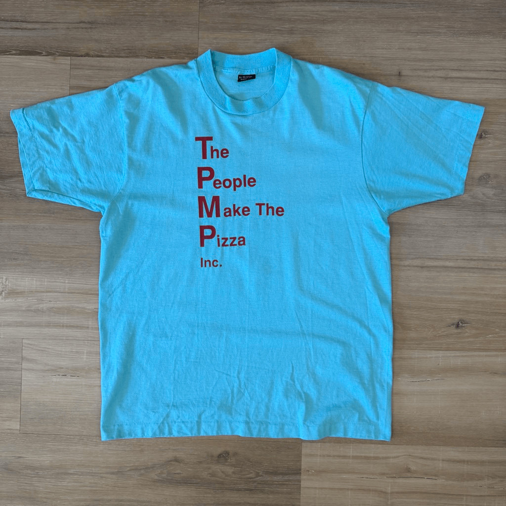 Vintage 80s Dominos Pizza The People Make The Pizza Single Stitch Shirt Sz XL