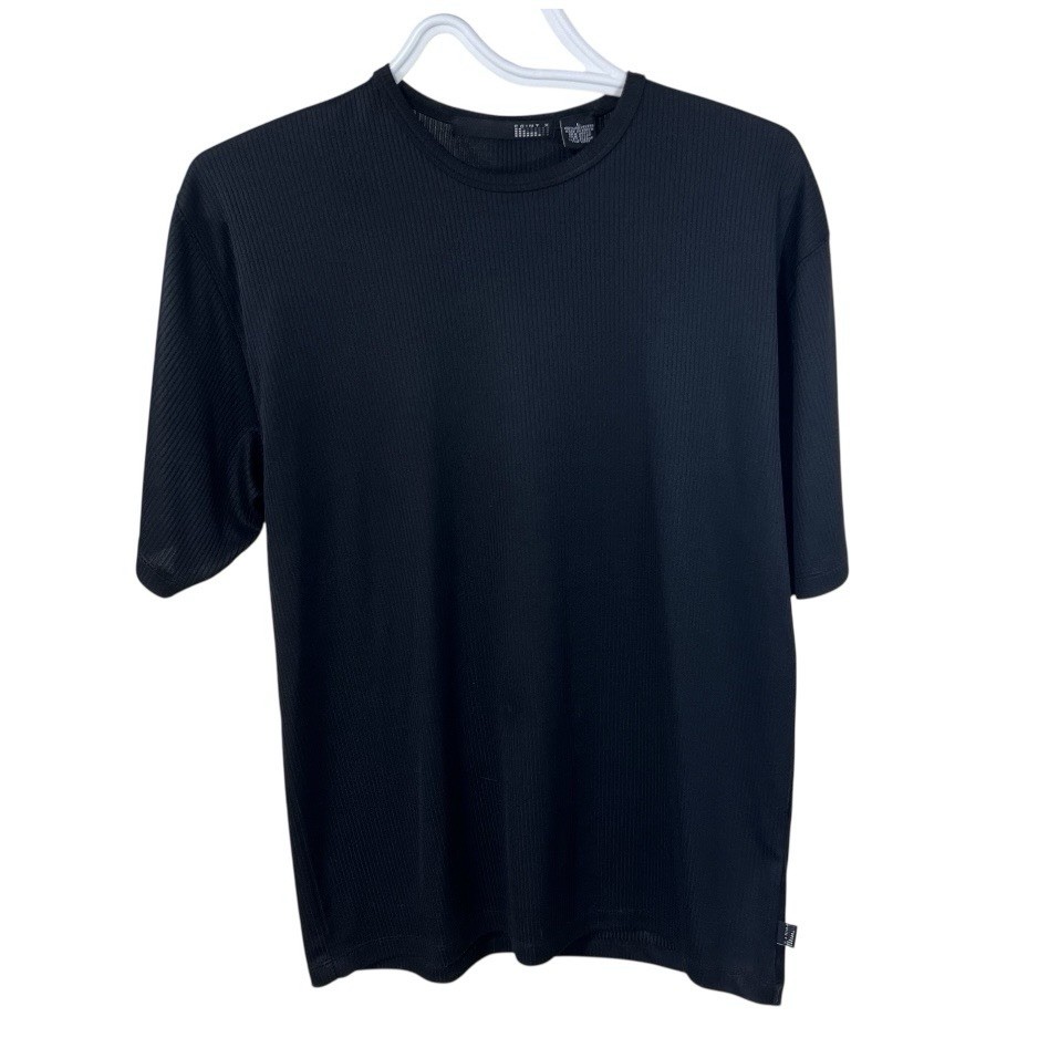 Point X Men’s Large Ribbed Black Crew Neck Shirt