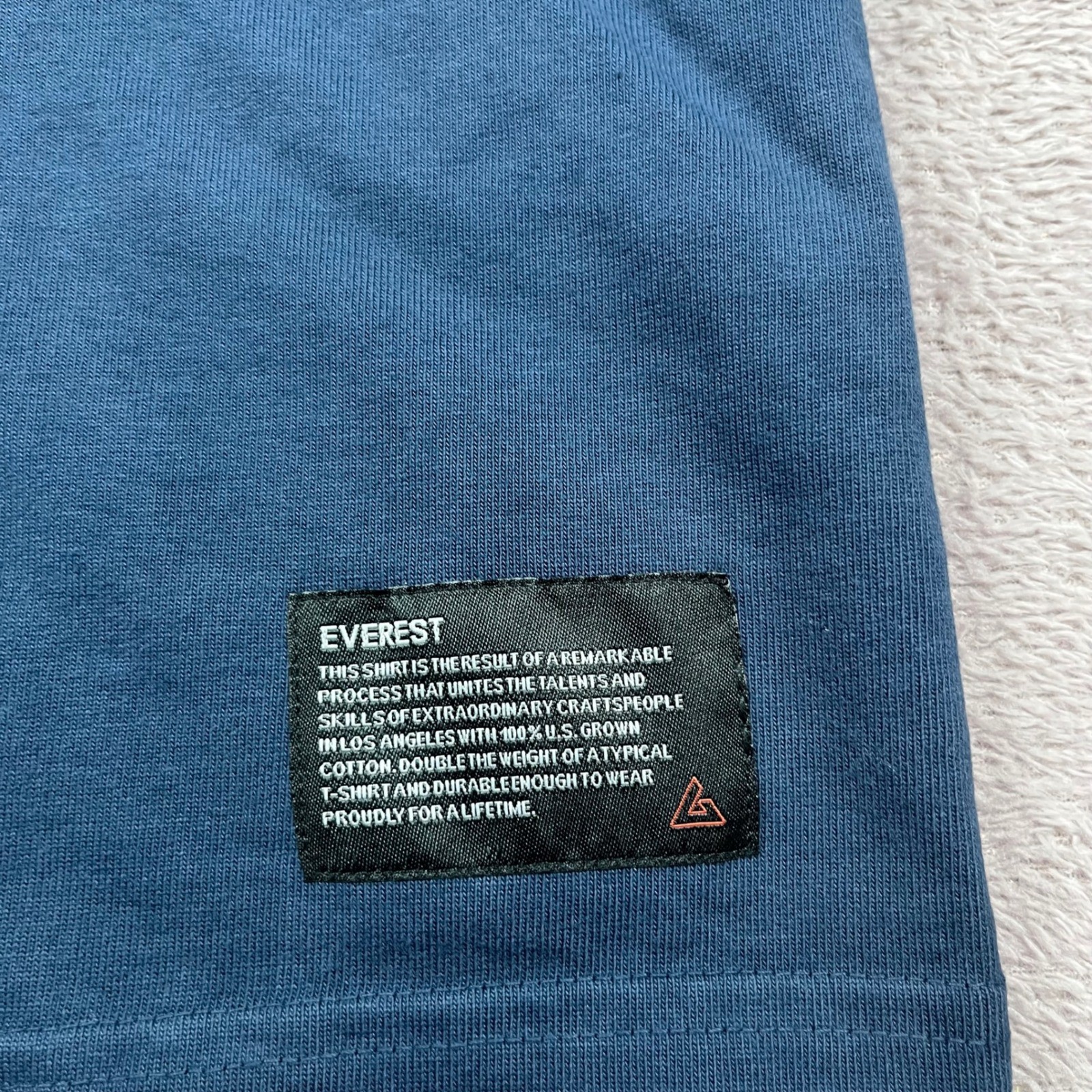 American Giant Everest T Shirt Mens Large Blue Heavyweight Cotton Made in USA L gallery
