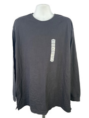 Duluth Trading Men’s Black Cotton Longtail Long Sleeve Tee Shirt – XL
