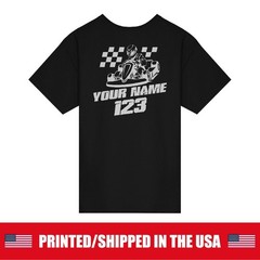 CUSTOMIZED GO KART RACING TSHIRT YOUR NAME AND NUMBER