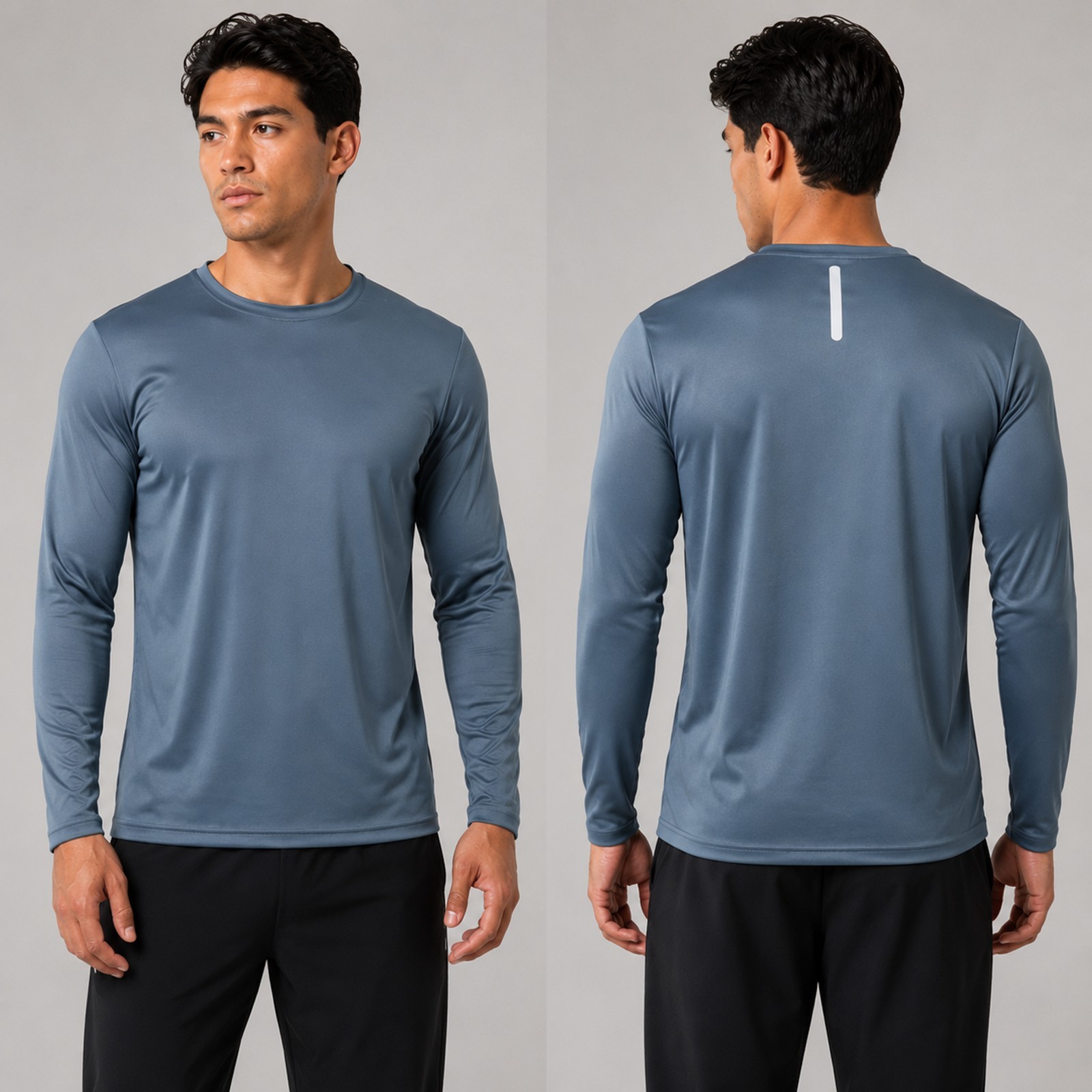 5-Pack Men's Moisture Wicking Long Sleeve Peformance Athletic Tee T-Shirt S-2XL gallery