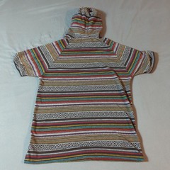 Beautiful Giant Hoodie Medium Multi Color Pullover Aztec Print Short Sleeve
