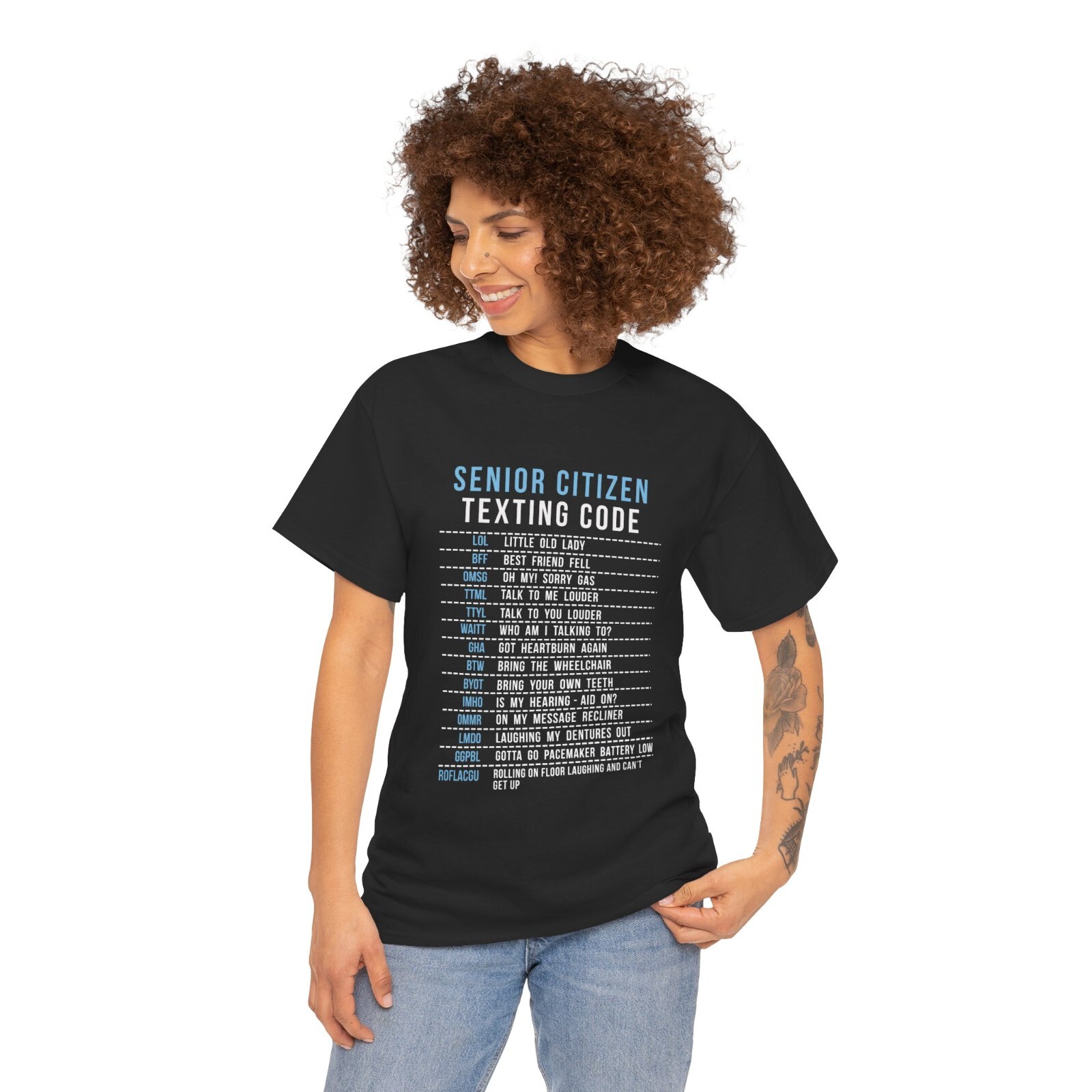 Senior Citizen Texting Code Cool Funny Old People Fun Unisex Crewneck Sweatshirt gallery