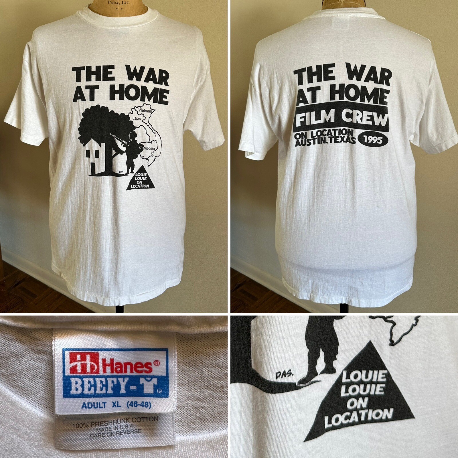 Vtg 1996 WAR AT HOME Movie Film CREW T Shirt Production 90s Single Stitch Drama gallery