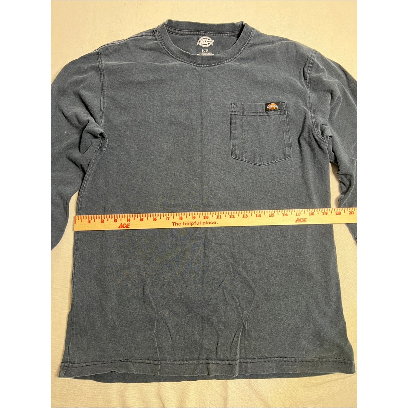 Dickies Navy Long-Sleeve Pocket Tee - Crewneck Work Shirt gallery