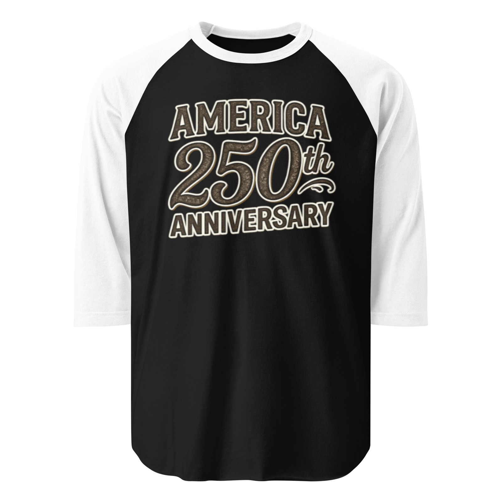 America 250th Anniversary woodgrain 3/4 sleeve raglan shirt gallery