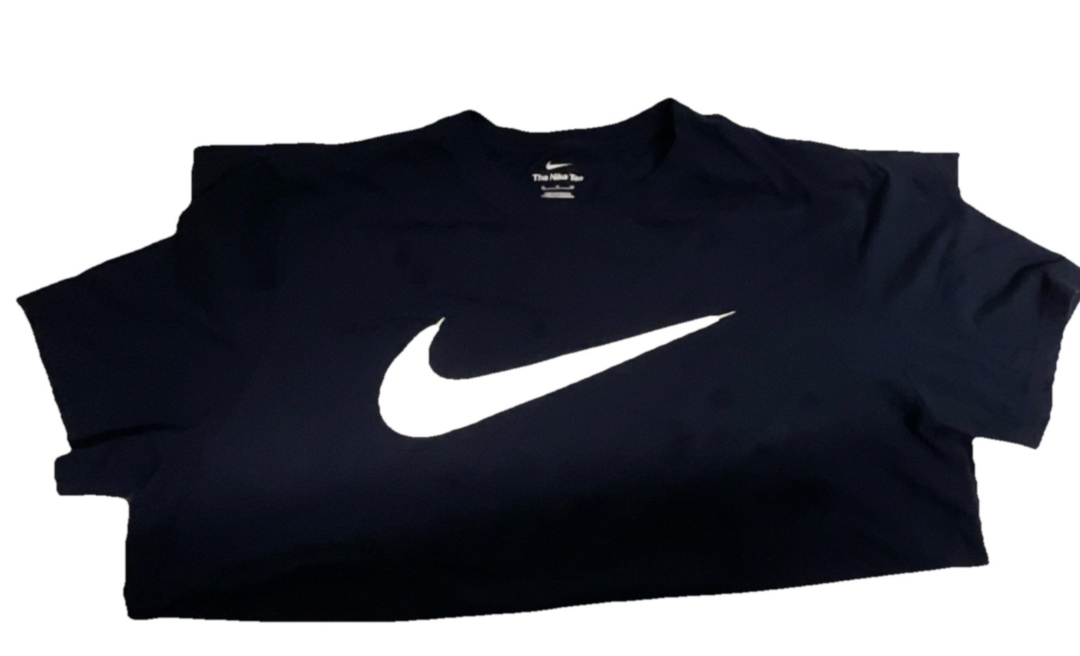 Nike Men's Navy/White Regular Fit Crew Neck Logo Graphic T-Shirt XL gallery