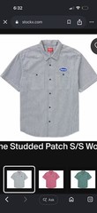 Supreme Studded Patch S/S Work Shirt Men’s XL