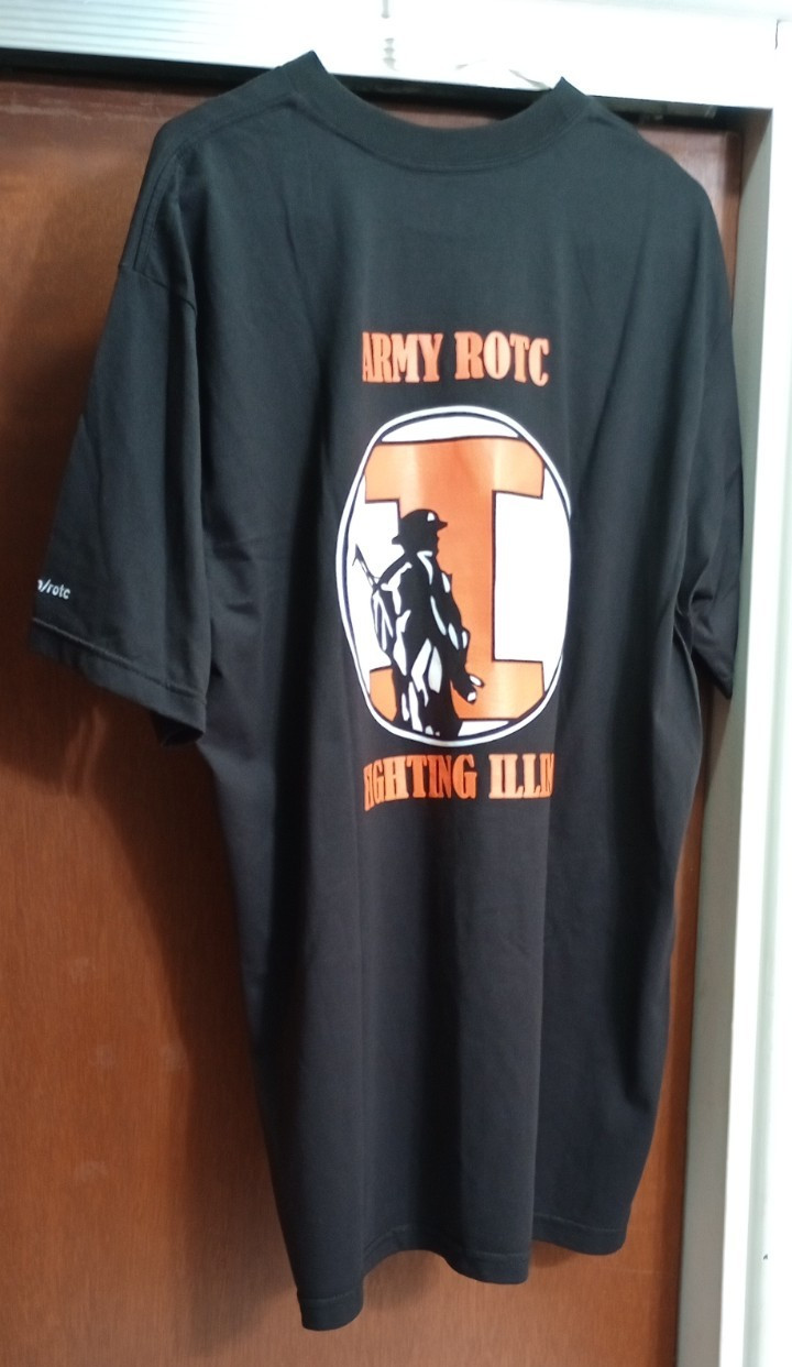 UNICOR TSHIRT XL BLACK USA ARMY ROTC FIGHTING ILLINI NWOT gallery