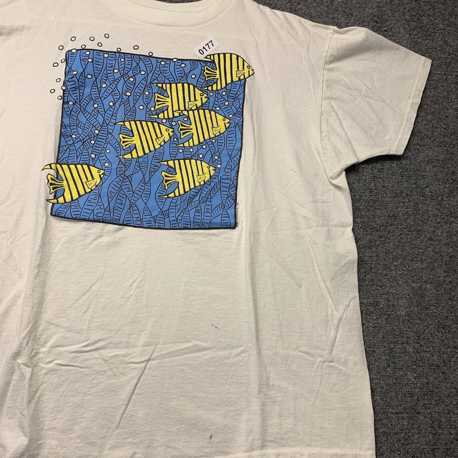 Vintage Aquatic T-shirt Adult Size Extra Large White Short Sleeve Men’s 80s gallery
