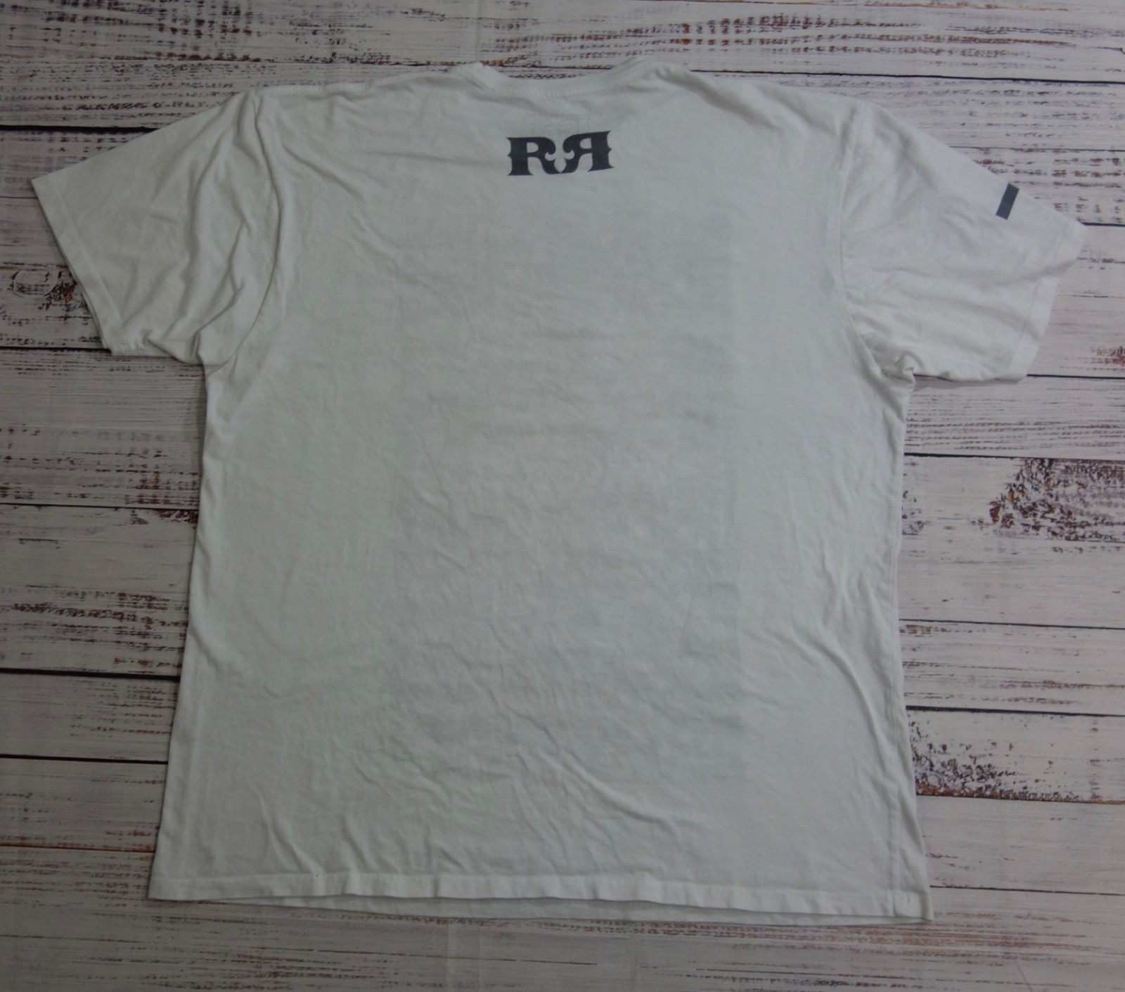 Rock Revival White Short Sleeve Stacked Text Logo Spell-Out T-Shirt Mens 2XL gallery