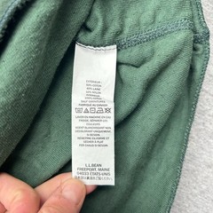 LL Bean Traditional Fit Lined River Henley Long Sleeve Shirt Mens Large Green