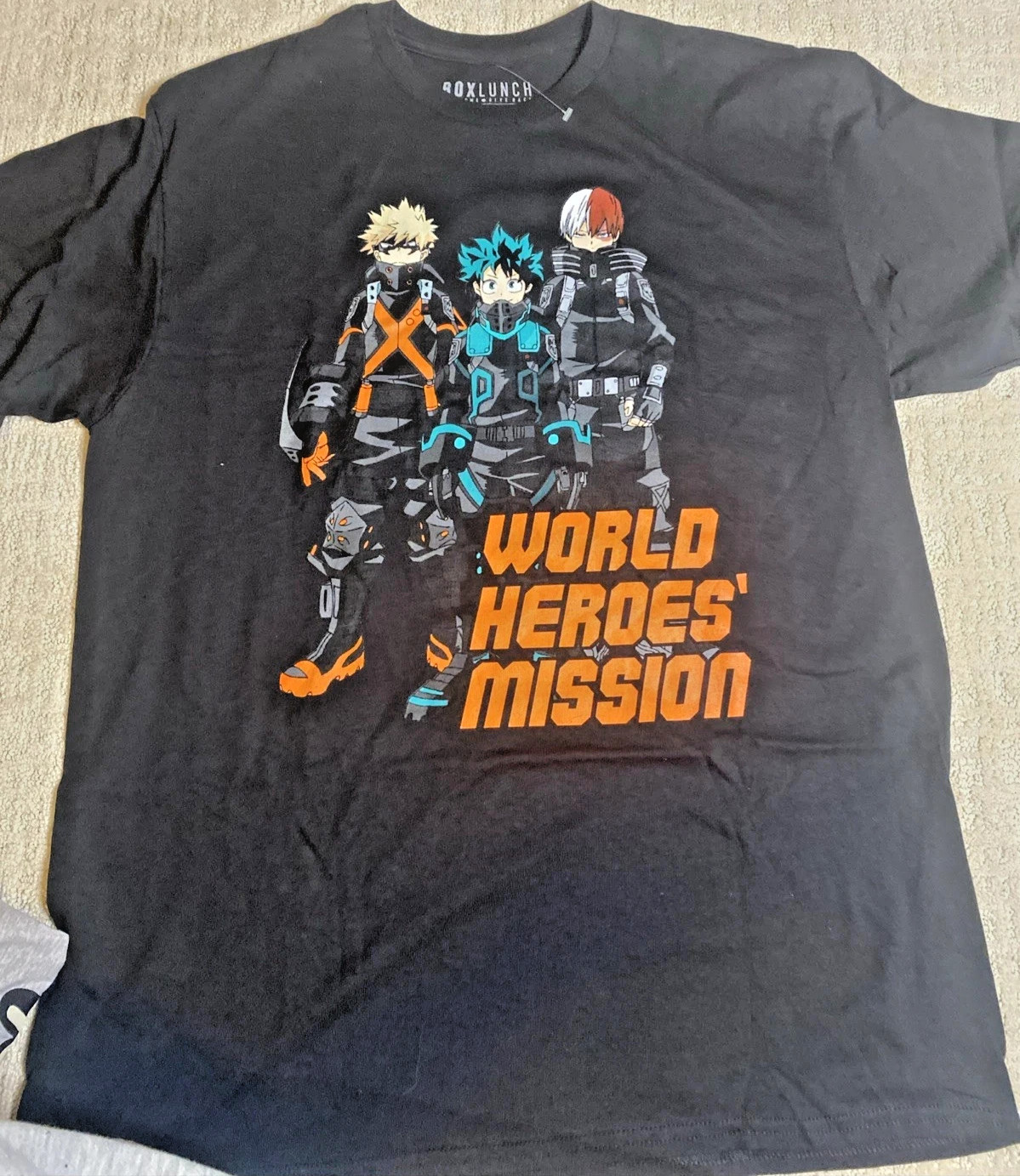 Size Large My Hero Academia World Heros Mission Stealth Suits T Shirt