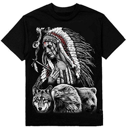 MENS SHOP PRIVATE LABEL Native Pride Mens T-Shirt Indian Girl Printed On Shaka H gallery