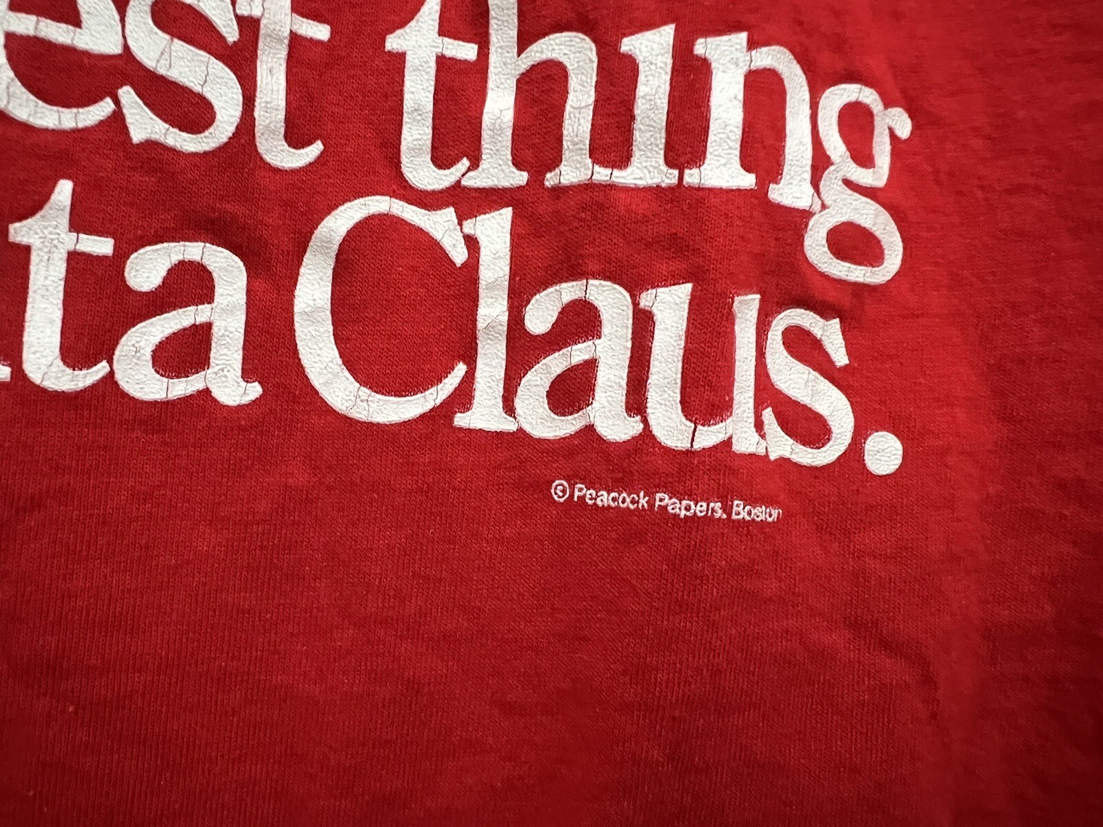 Christmas Holiday T Shirt Dad Funny Large Red Short Sleeve Humor Santa Claus USA gallery