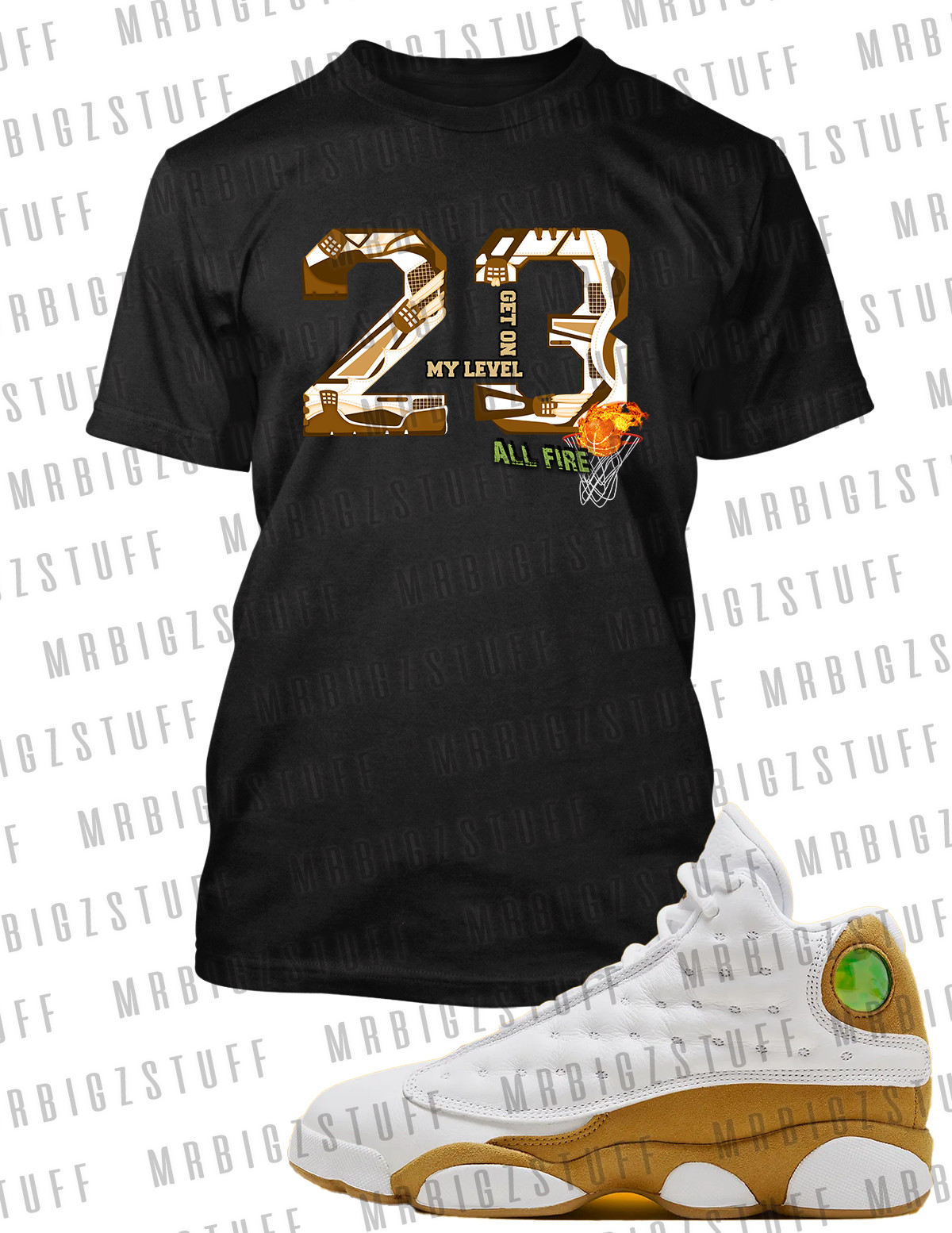 23 Get On My Level Tee Shirt To Complement Joedan 13 Wheaties Sneaker