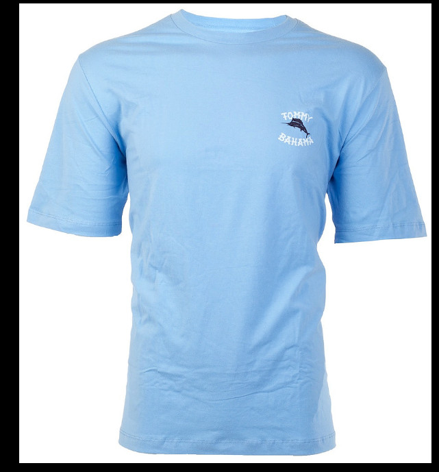 $45 TOMMY BAHAMA Sky Blue CALM SEAS Relaxed Fit Short Sleeve T-shirt NWT gallery