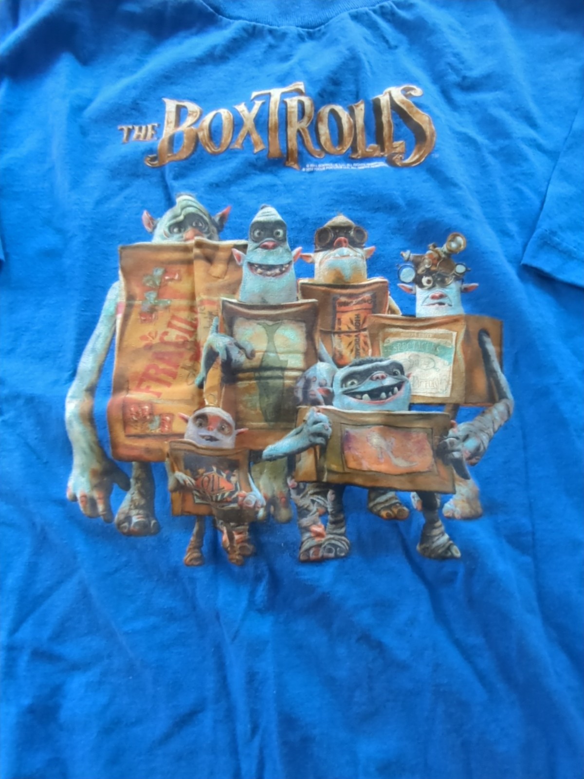 The Box Trolls Movie T Shirt L 2014 Focus Features Promo Large Blue gallery