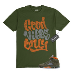 5 Olive Army Solar Orange Black Grey T Shirt Match GVO