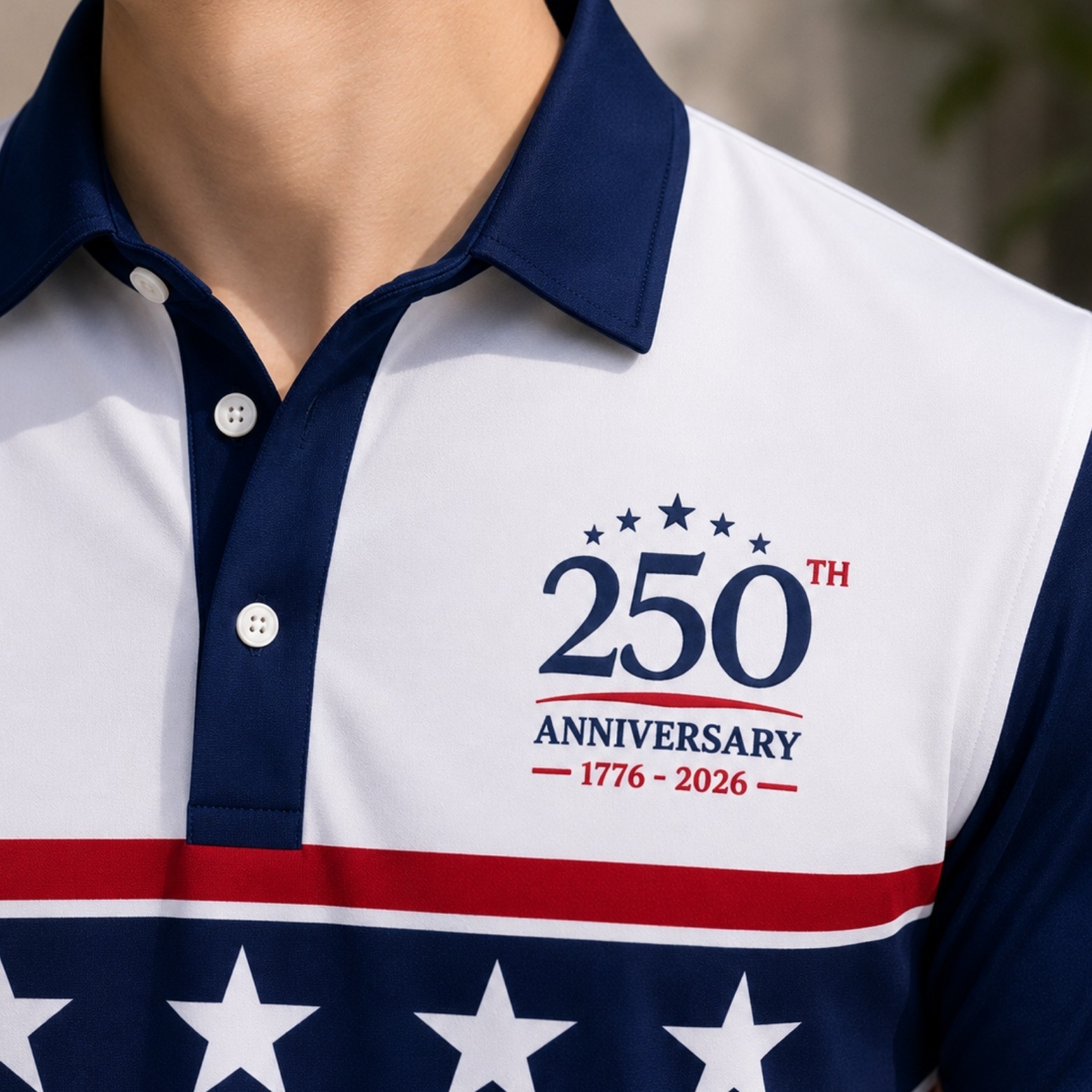 America 250th Anniversary Patriotic Golf Polo, 4th of July Basic Shirt (S-5XL) gallery