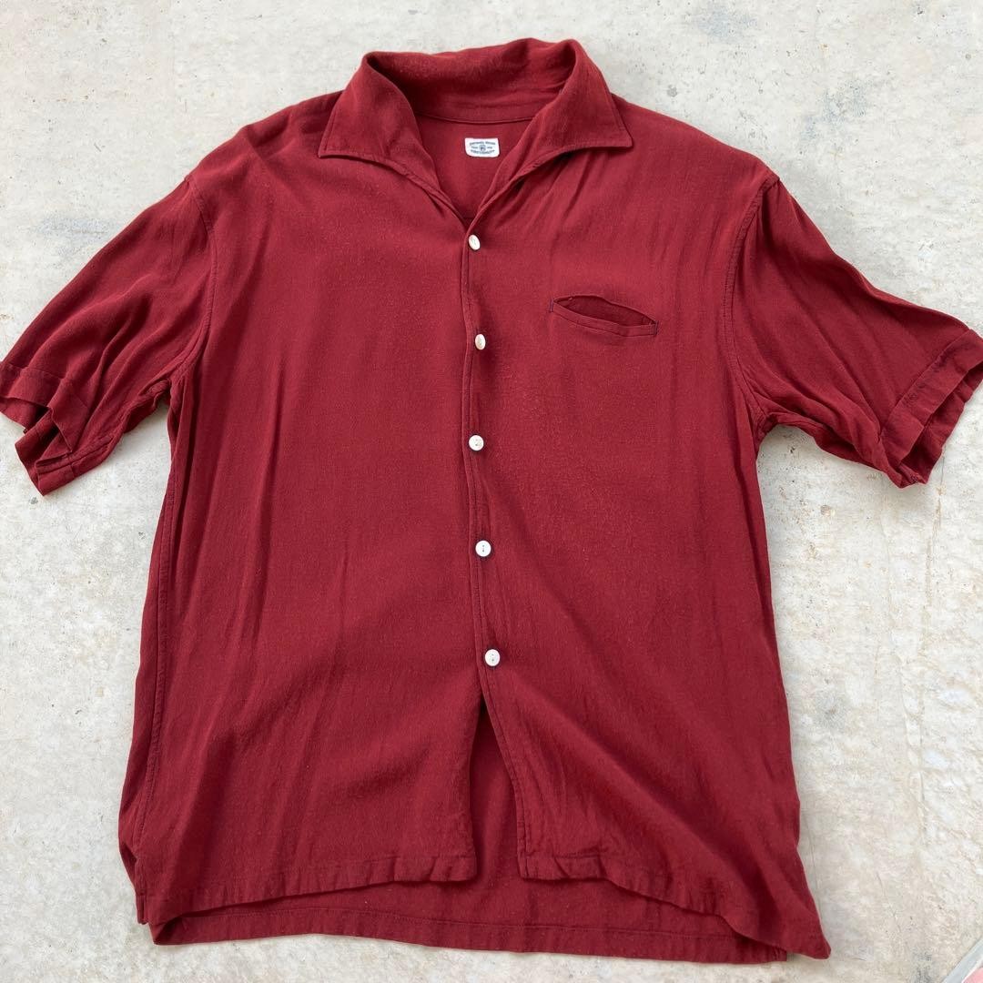 FITWELL Brand Reddish Brown Open Collar Shirt Size 14