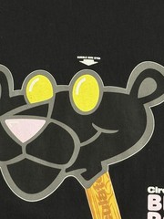 Circulate Black Panther Pops Graphic T-Shirt Large Black Made in USA