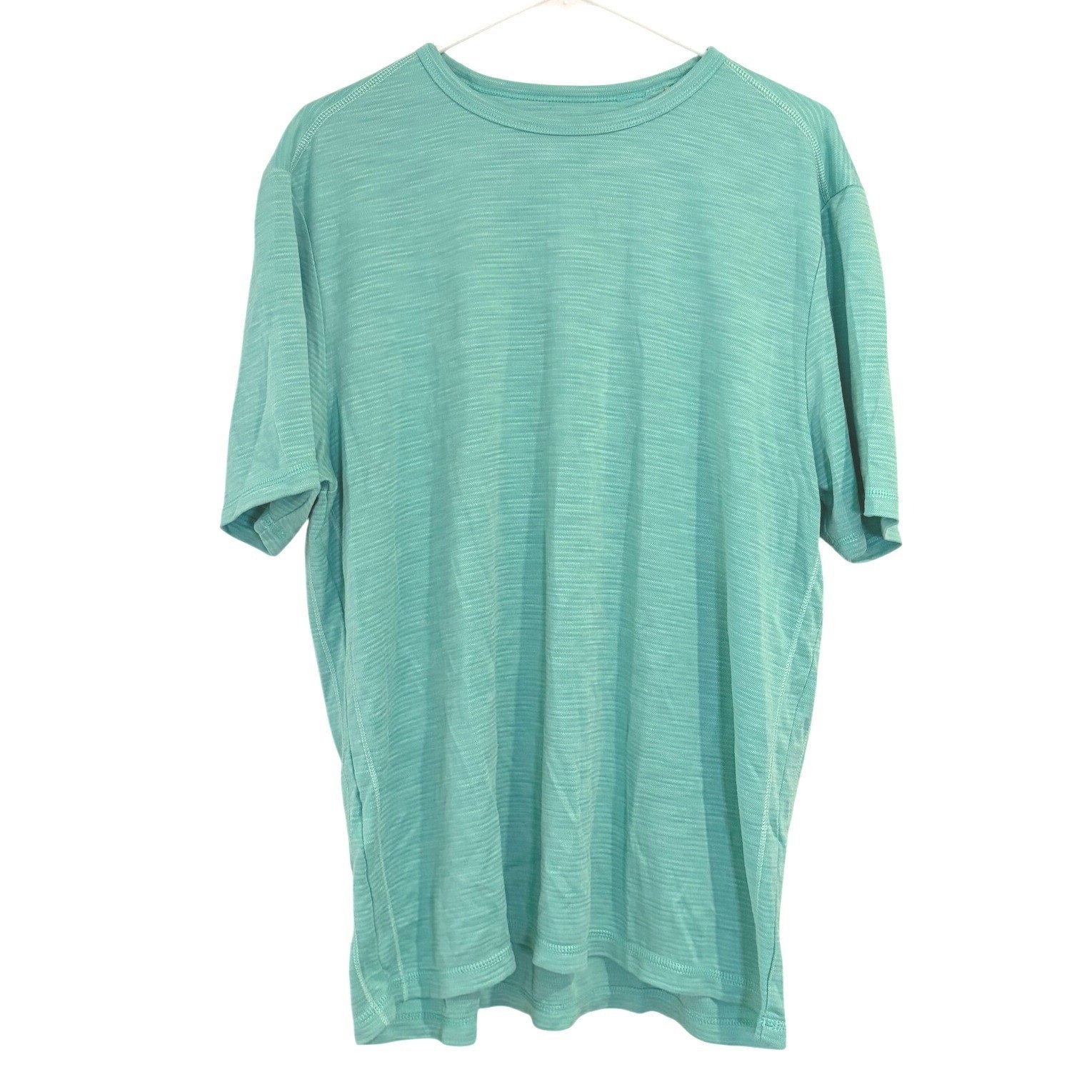 Tommy Bahama Mens IslandZone Teal Green Heather Performance T-Shirt LARGE