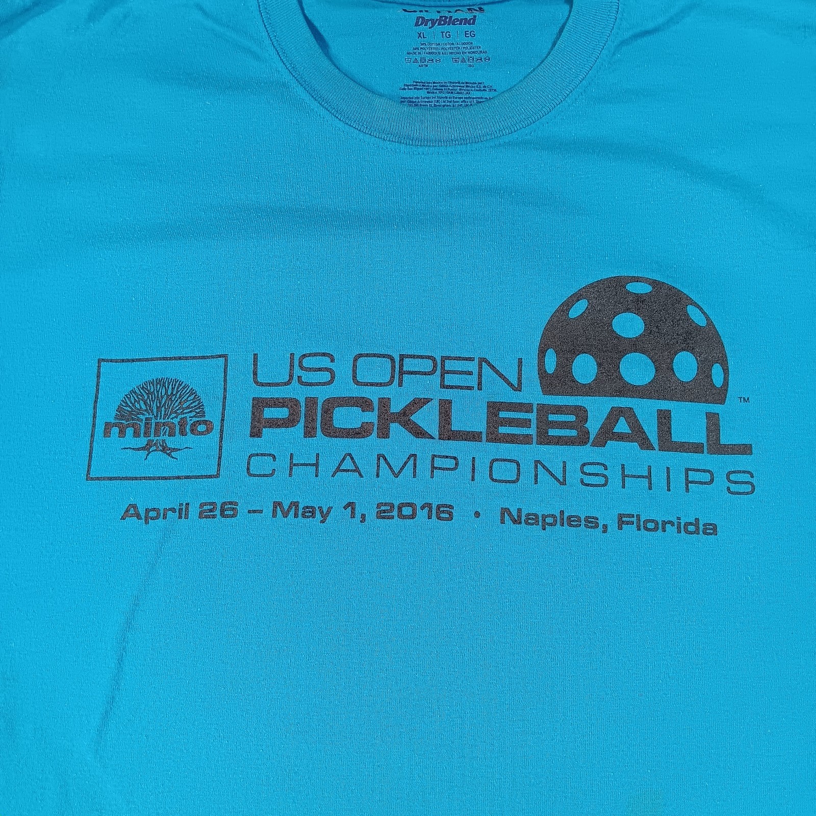 Pickleball US Open Championships Tournament Official 2016 T-shirt XL Blue