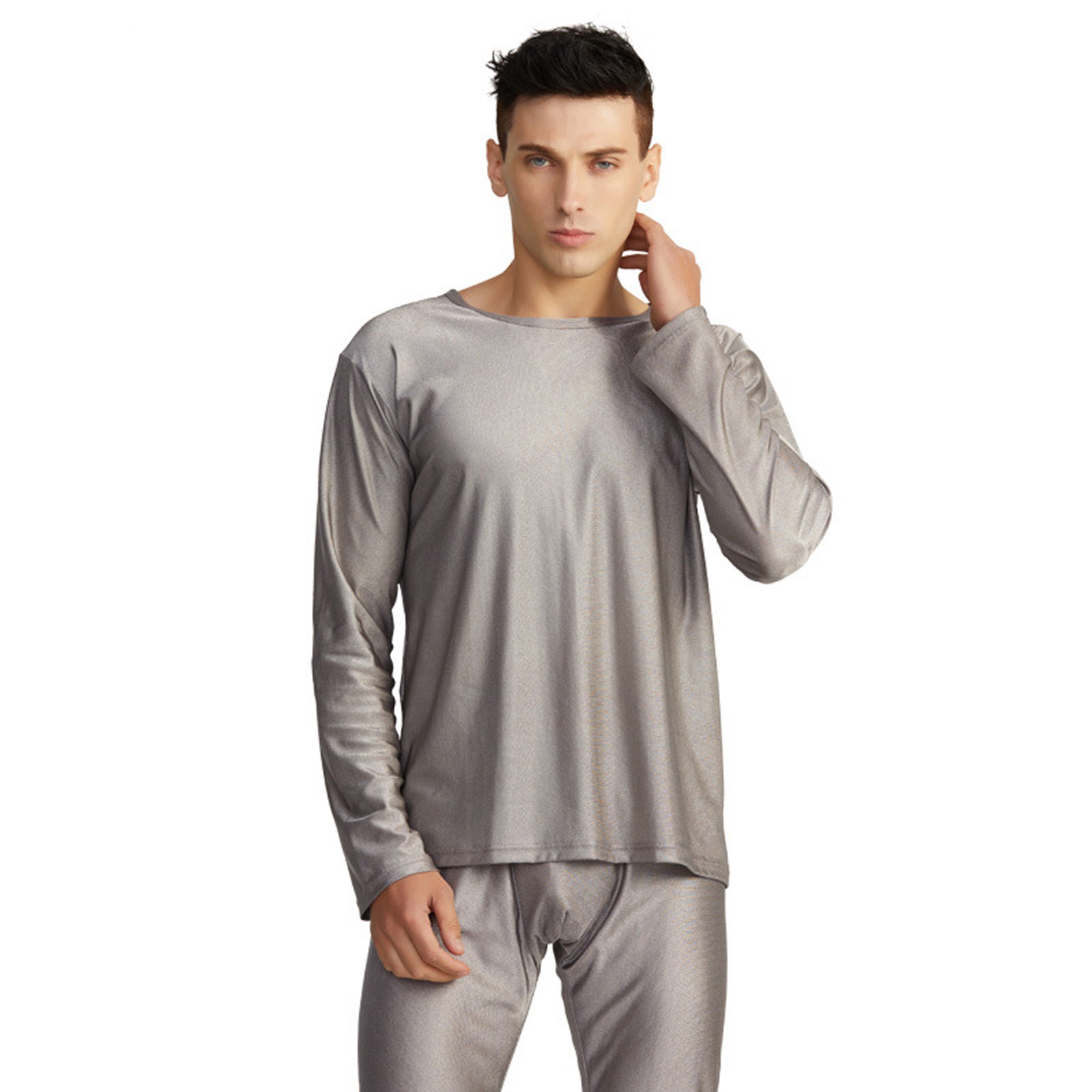 Men EMF EMI Shielding Long Sleeve Top 100% Silver Fiber Anti-Radiation Shirt gallery