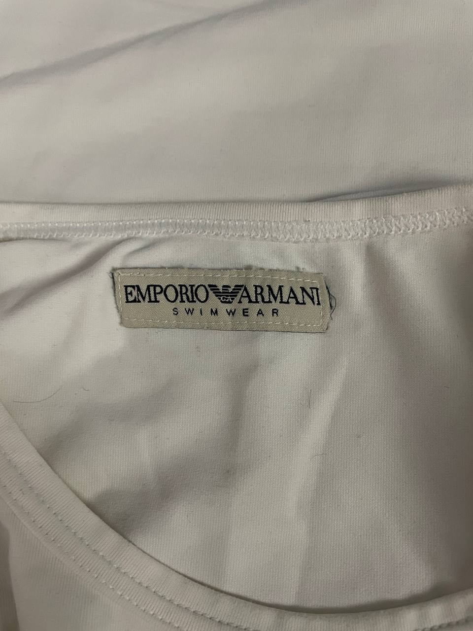 Emporio Armani Mens T-Shirt Size L White Polyamide Short Sleeve Crew Neck gallery