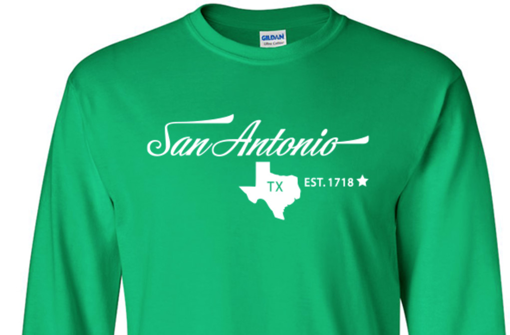 San Antonio Texas State T-Shirt Long Sleeve Graphic tee Unisex apparel Text gallery