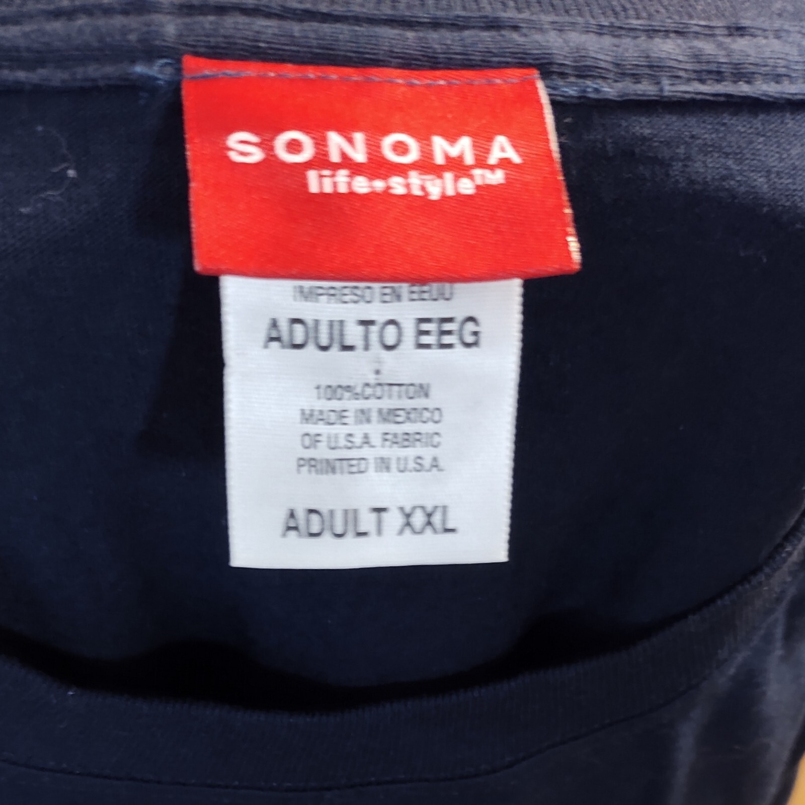 Sonoma Biker Motorcycle USA Chrome & Silver T-shirt Mens XXL Blue Red White gallery