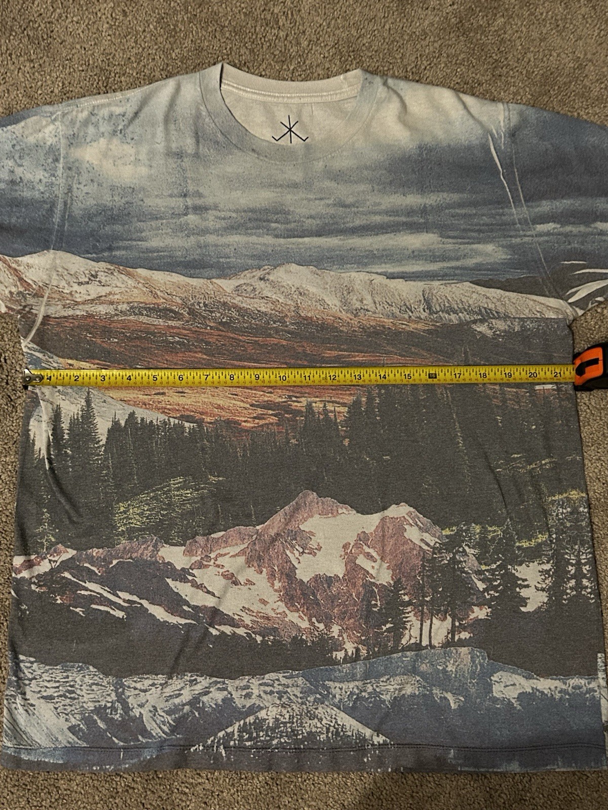 Mountains T-shirt Sz L Life Clothing Co. Nature Abstract Art Cool Stylish Modern gallery