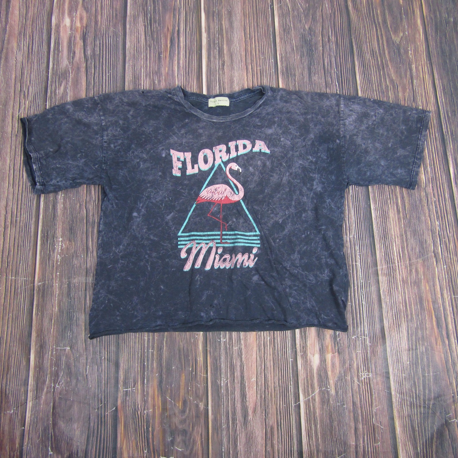 Florida Miami Shirt Mens Large Flamingo Graphic Urban Nation 90s Style Tee gallery
