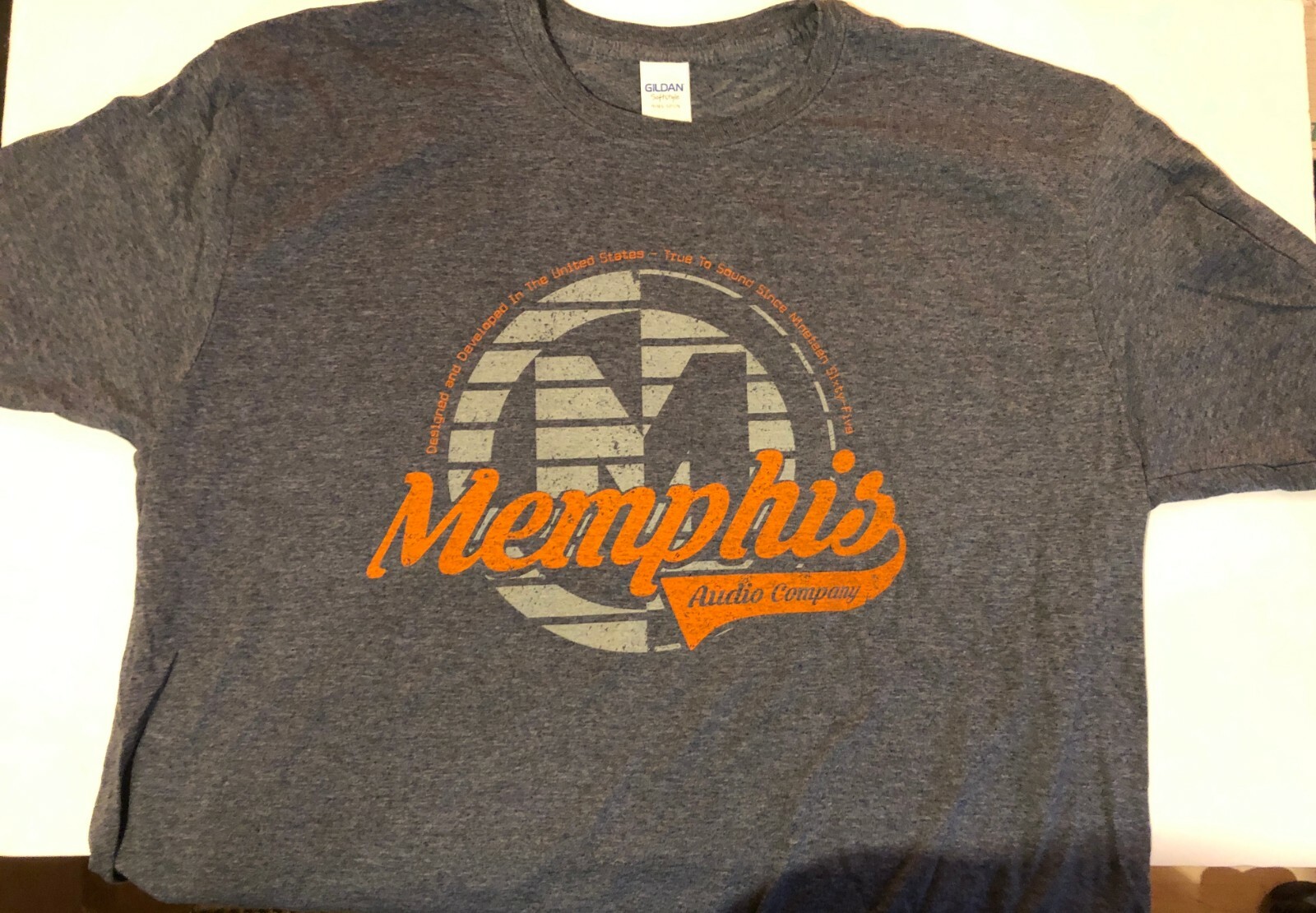 Memphis Car Audio T Shirt – Orange & White Logo – XXL