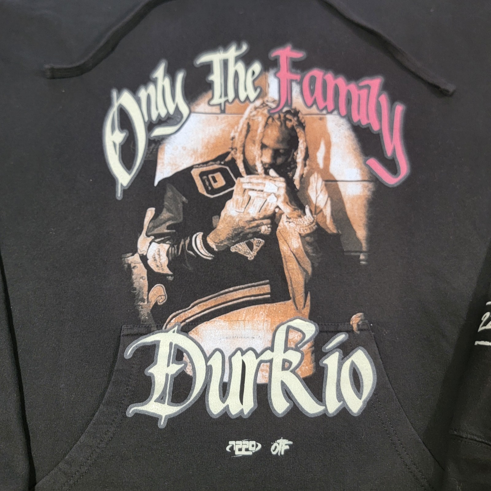 OTF Lil Durk 7220 Tour Black Hoodie Rap Tour Size XXL gallery