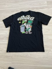 Ethika St. Patrick Irish Leprechaun Black Classic Fit T-shirt Mens Large