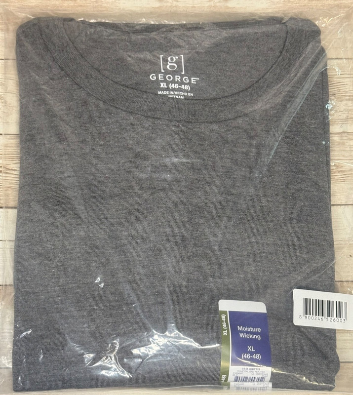 2-pack Men’s XL T- Shirts Charcoal Gray  New  Brand George