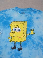 SpongeBob Square Pants Men’s Tye Die T shirt Blue Size Medium Nickelodeon Tee