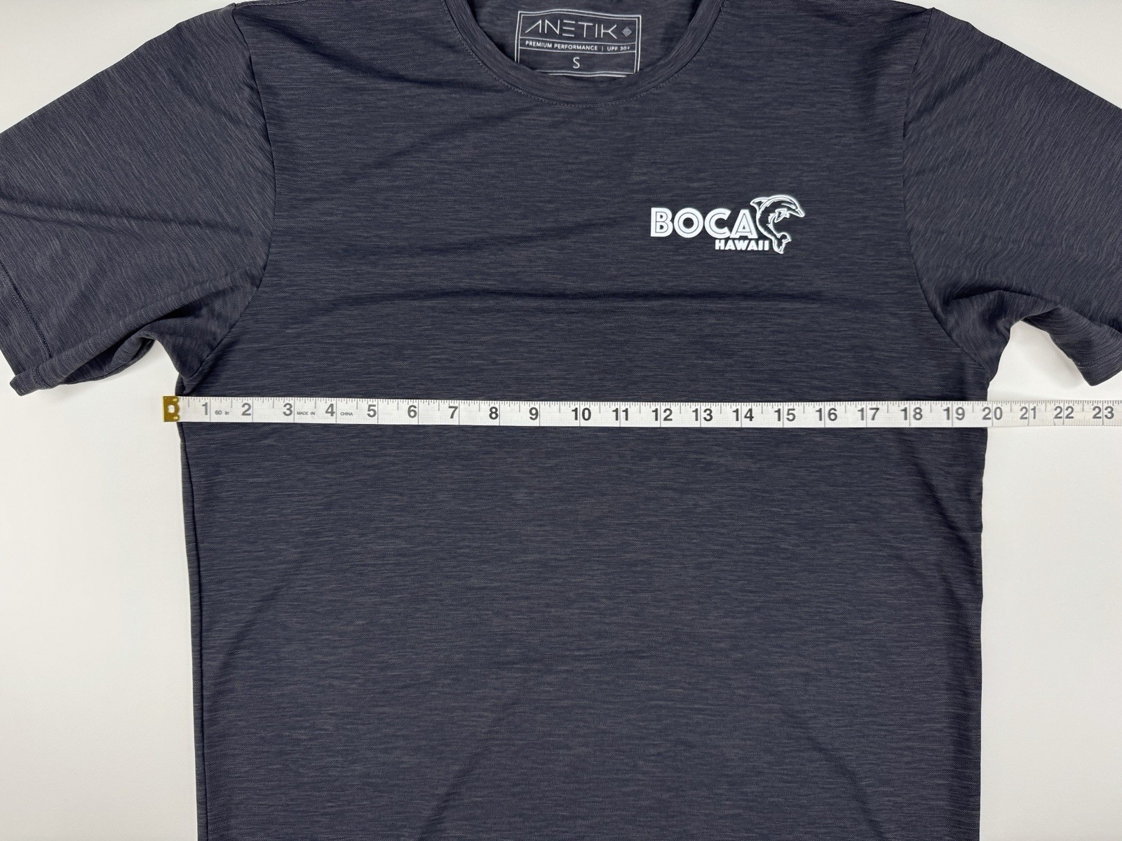 ANETIK Boca Hawaii Performance Shirt UPF 30+ Men’s S Gray Running Workout Hike gallery