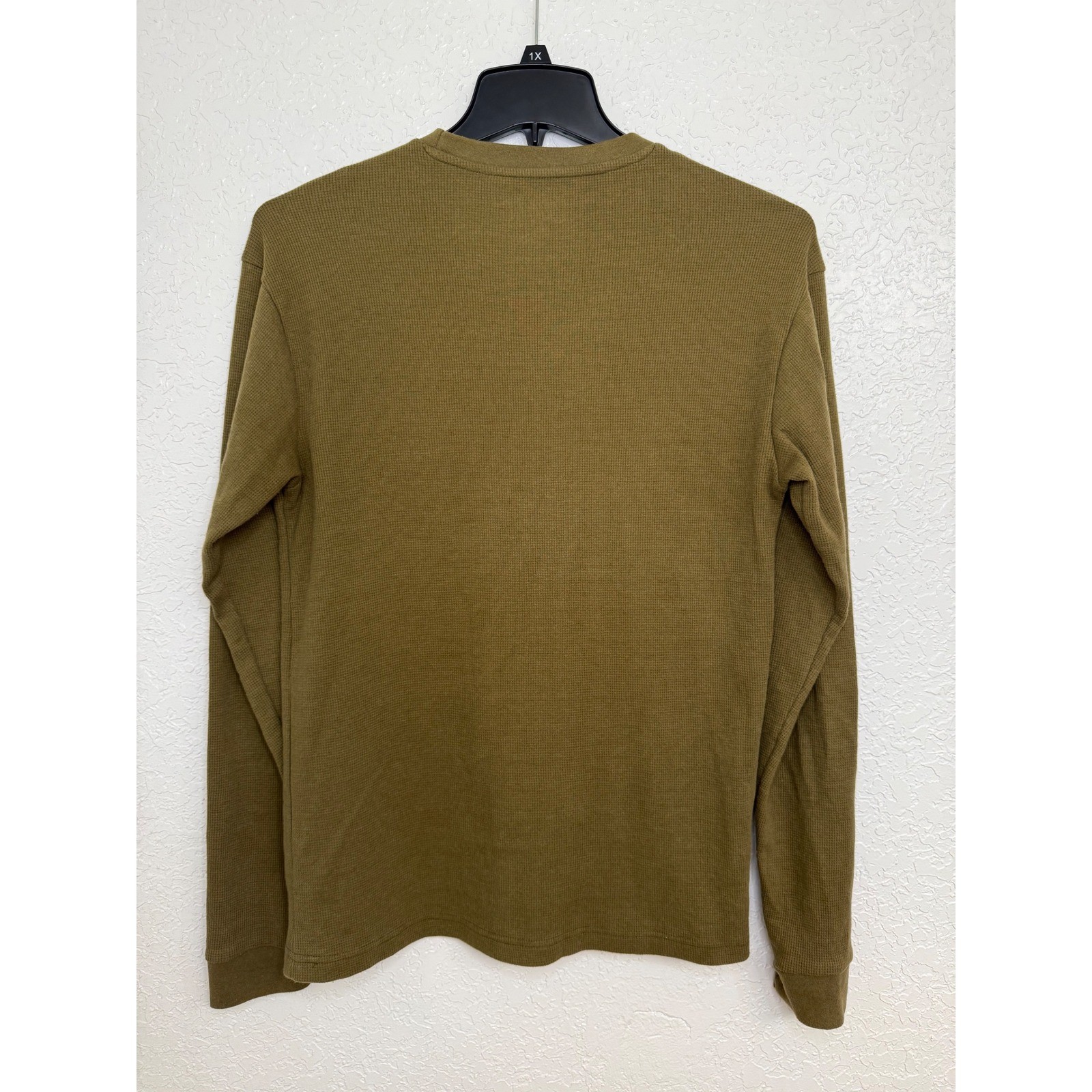 Eighty Brand Men's Medium Olive Green Long Sleeve Thermal Shirt Melting Skull gallery