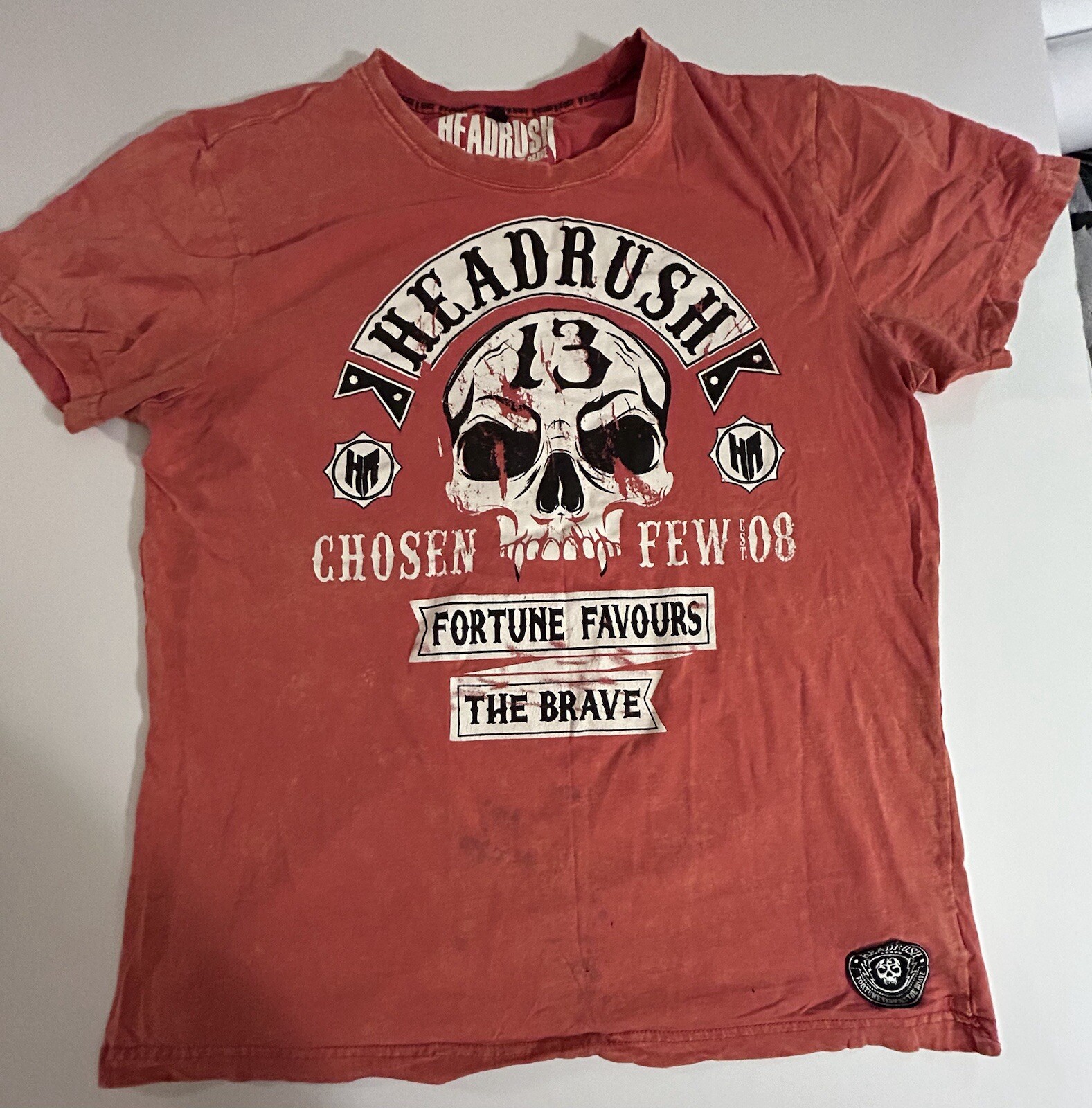 Headrush MMA Brand Tshirt Orange UFC Fight Clothing