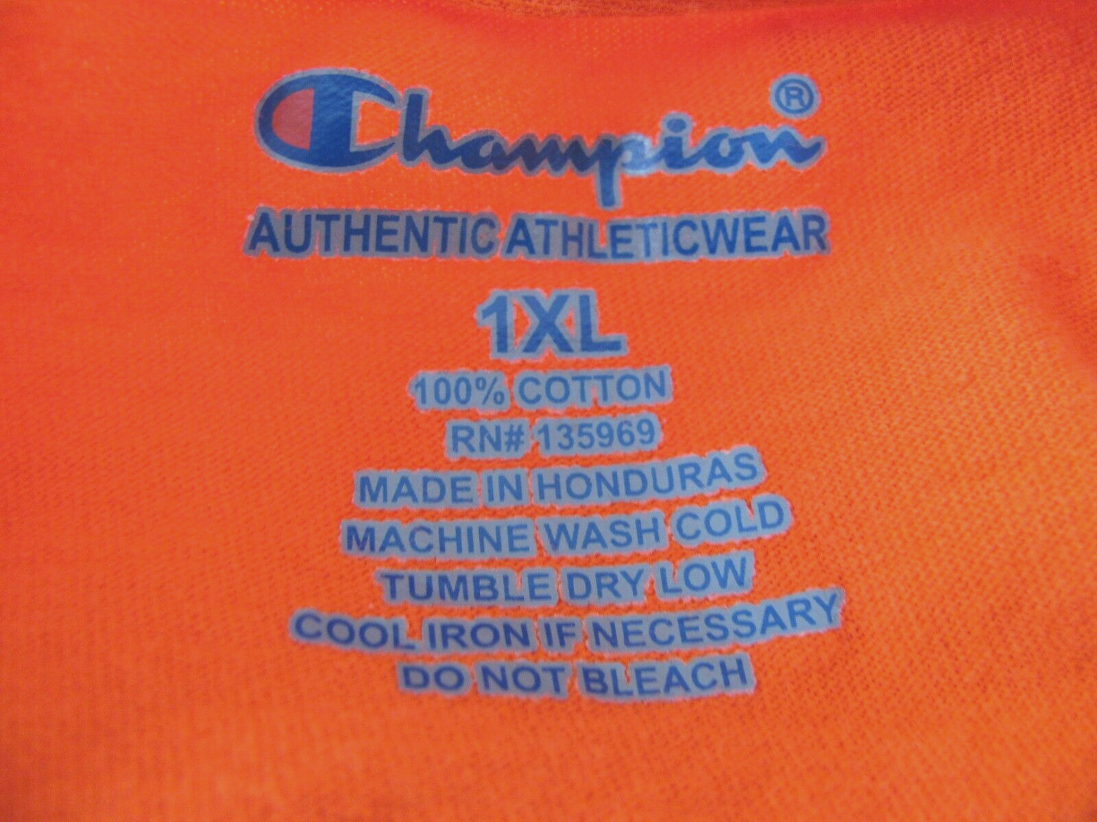 Champion Athletic T Shirt Mens 1XL Orange Logo Graphic Streetwear Tee gallery