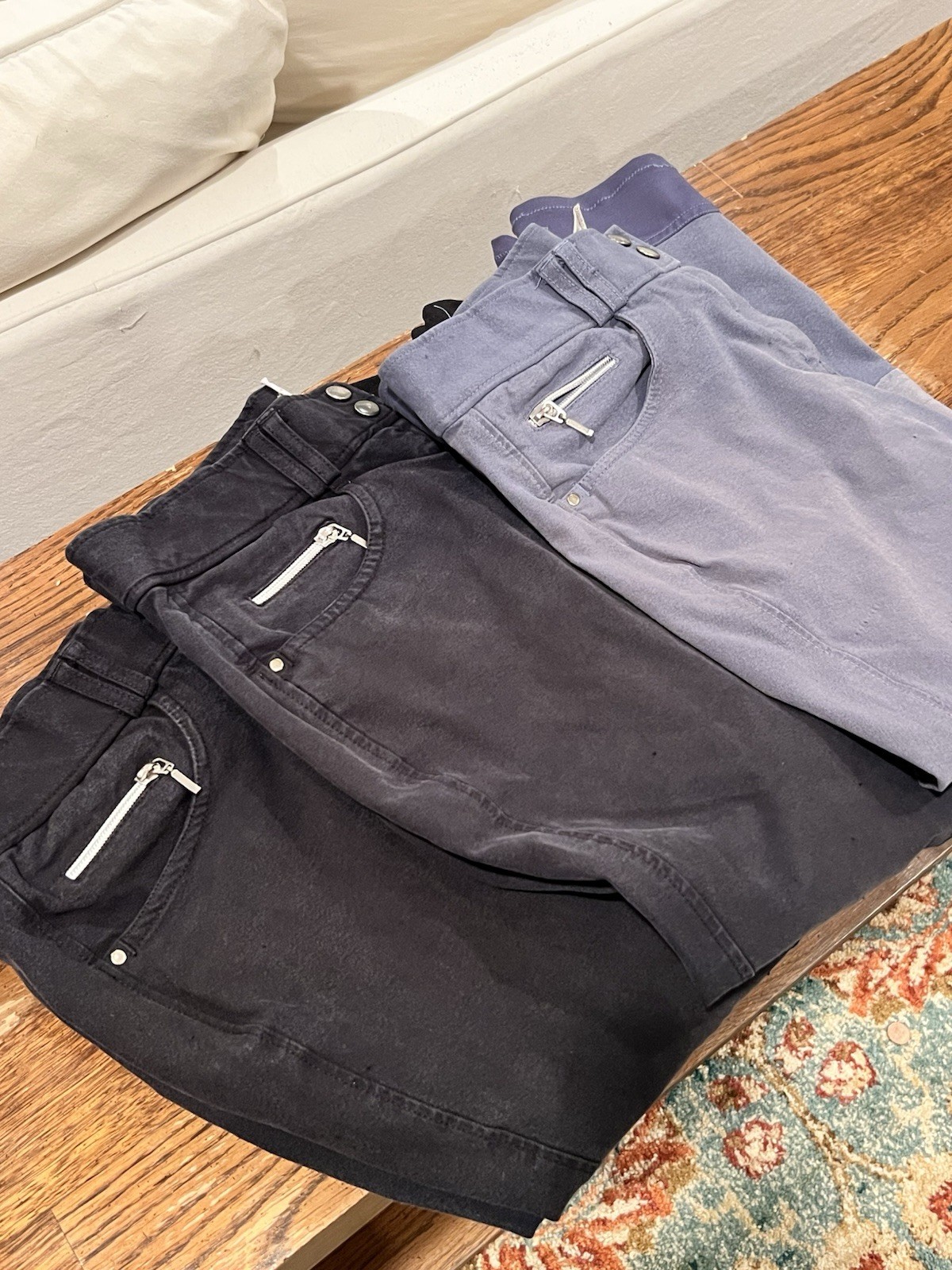 LOT of 3 Dover Saddlery Training Riding Breeches Size 32R – 2 Black, 1 Grey